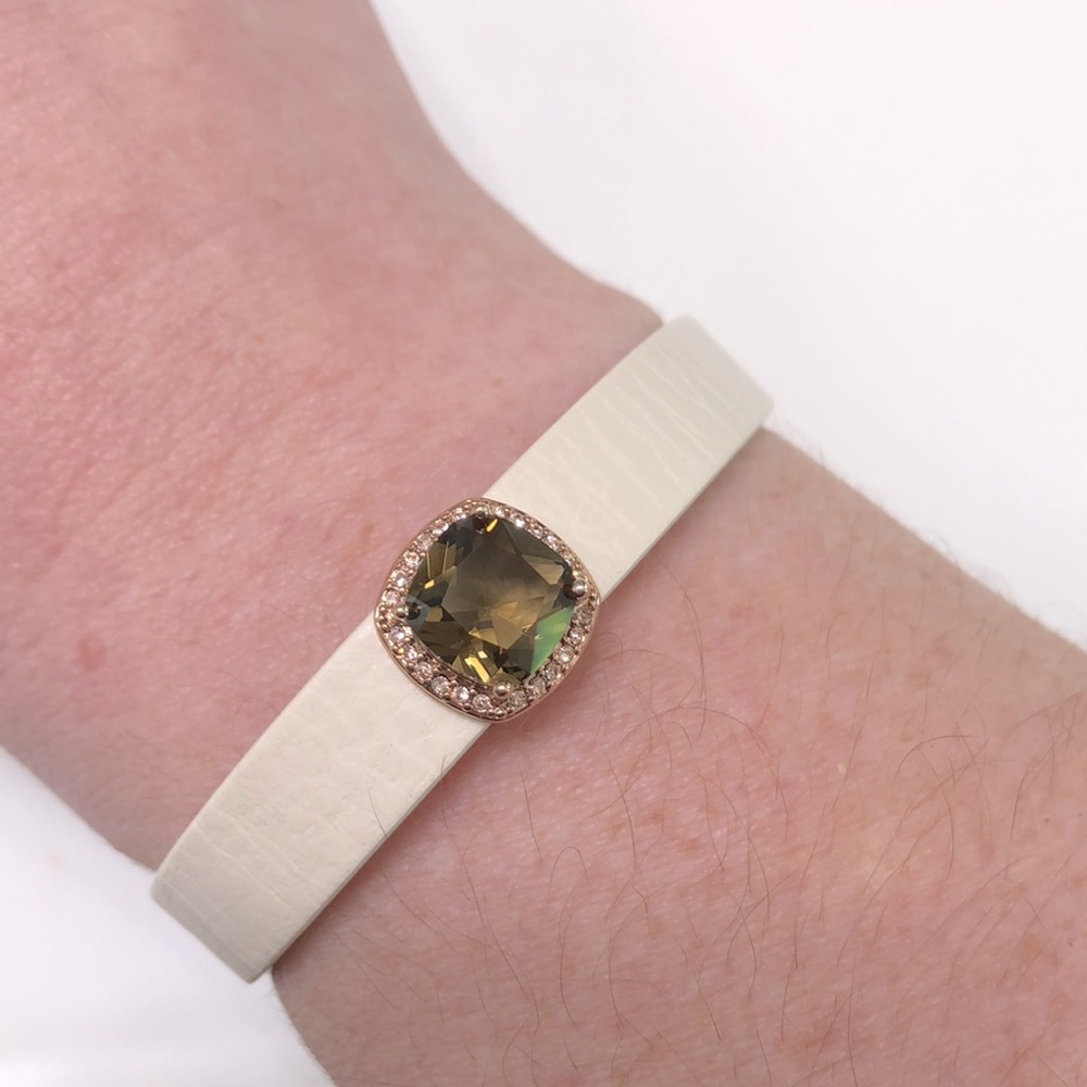💎 KEEP Collective Rose Gold Pave Amber Gem Charm 💎